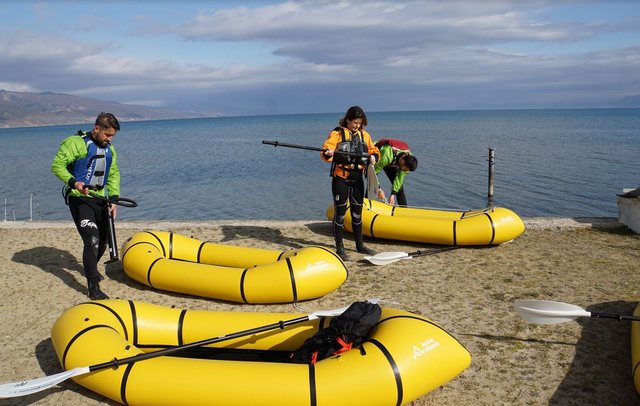 Packrafting in Ohrid Lake