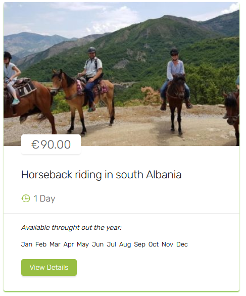 הרפתקאות רכיבה על סוסים באלבניה