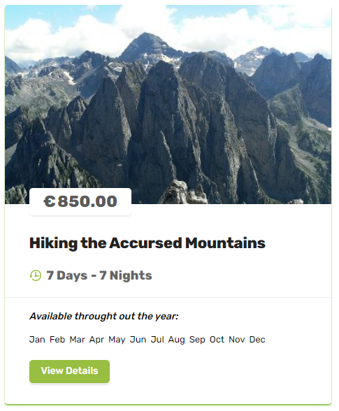 Hiking the accursed mountains